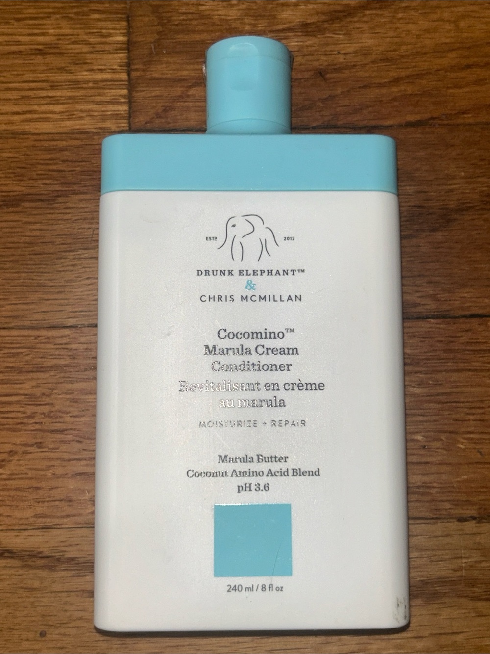 Drunk Elephant Cocomino Marula Cream Conditioner - White & Light Blue Accent